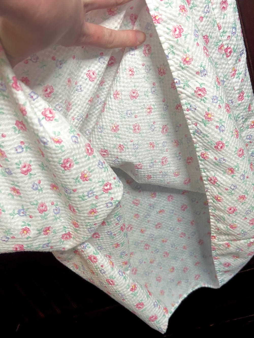 Vintage 90s Lorraine Floral Lace Ribbon Nightgown Cottagecore Dainty Prairie M - Picture 10 of 14